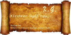 Kirchner György névjegykártya