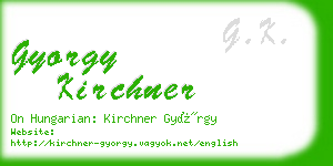 gyorgy kirchner business card